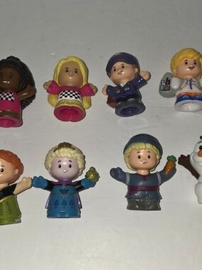 Lot 8 Fisher Price Little People Frozen Anna Elsa Kristoff Olaf And More